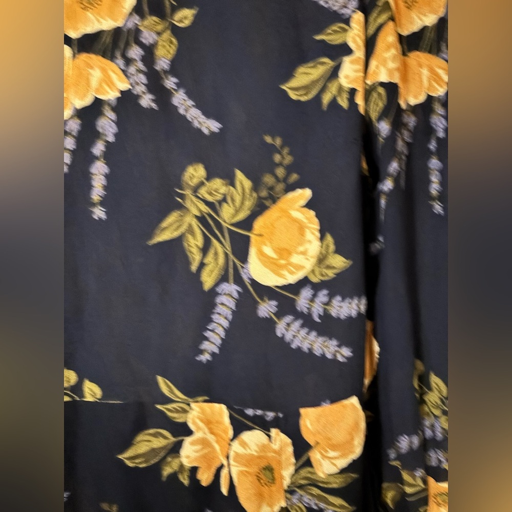 New Reformation Galena Blue Long Sleeve Midi Dress 2 - Picture 4 of 11